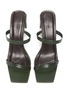 Detail View - Click To Enlarge - BY FAR - Tanya double strap heel snake embossed leather sandals