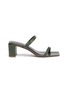 Main View - Click To Enlarge - BY FAR - Tanya double strap heel snake embossed leather sandals