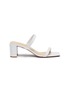 Main View - Click To Enlarge - BY FAR - Tanya double strap heel croc embossed leather sandal