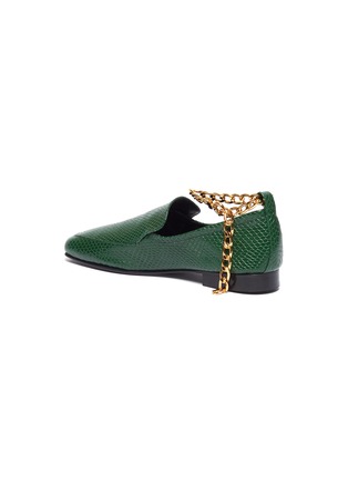  - BY FAR - 'Nick' ankle chain square toe loafers