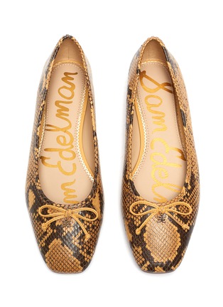 Detail View - Click To Enlarge - SAM EDELMAN - 'Jillie' snake embossed leather flats