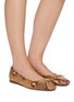 Figure View - Click To Enlarge - SAM EDELMAN - 'Jillie' snake embossed leather flats