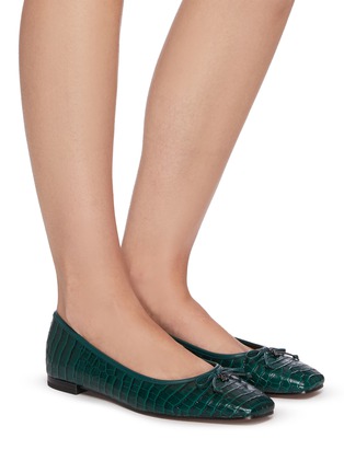Figure View - Click To Enlarge - SAM EDELMAN - 'Jillie' croc embossed leather flats