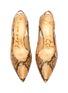 Detail View - Click To Enlarge - SAM EDELMAN - Jeckel sweetheart vamp snake embossed leather sling back heeled sandals