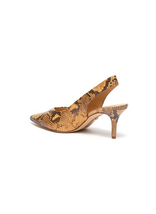  - SAM EDELMAN - Jeckel sweetheart vamp snake embossed leather sling back heeled sandals