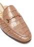 Detail View - Click To Enlarge - SAM EDELMAN - 'Linnie' horsebit croc embossed leather slides