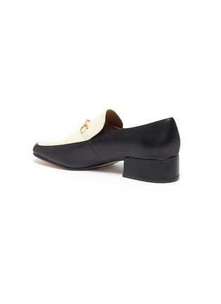  - SAM EDELMAN - Jamille monochrome leather heeled horsebit loafers