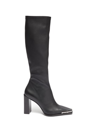 Main View - Click To Enlarge - ALEXANDER WANG - Mascha' stretch leather knee high boots