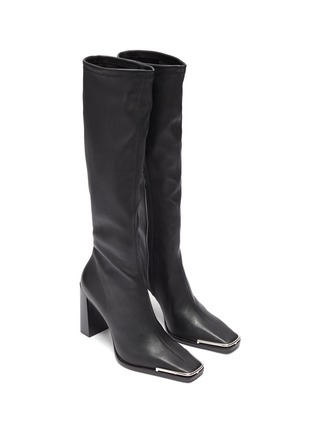 Mascha' stretch leather knee high boots 