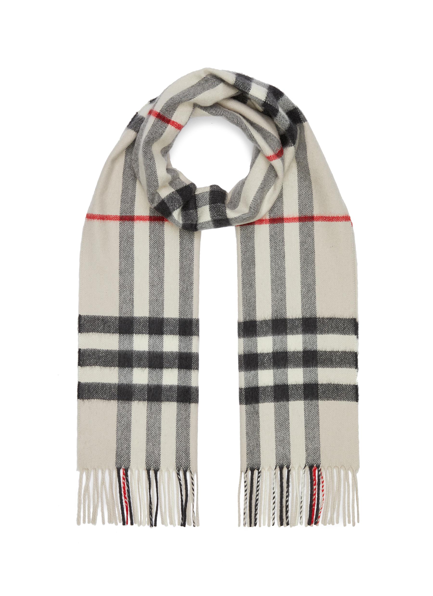 BURBERRY | Giant check cashmere scarf 