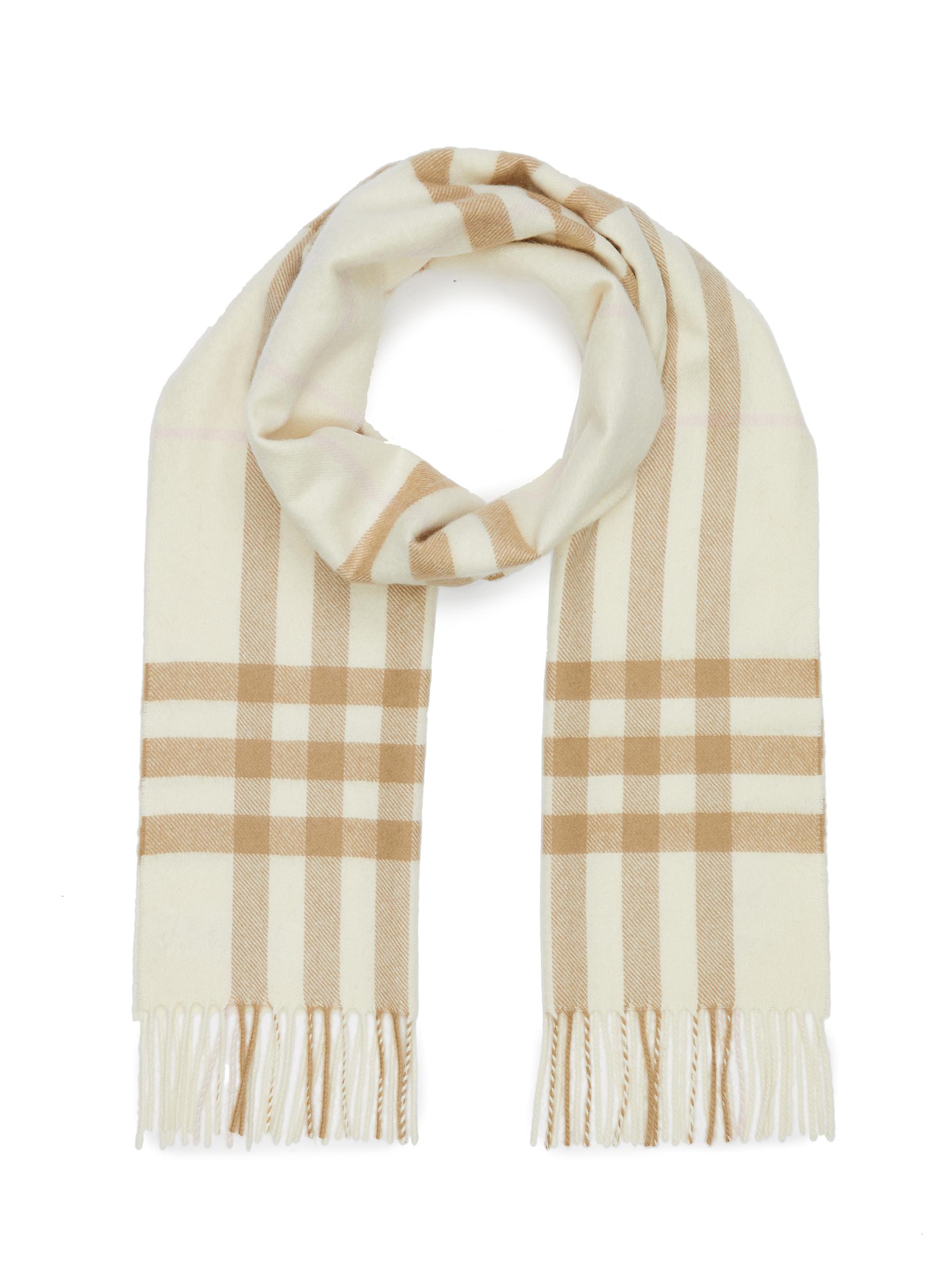 giant check cashmere scarf