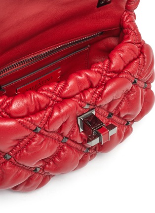 Detail View - Click To Enlarge - VALENTINO GARAVANI - Valentino Garavani 'SMALL WAFFLE' Leather Shoulder Bag
