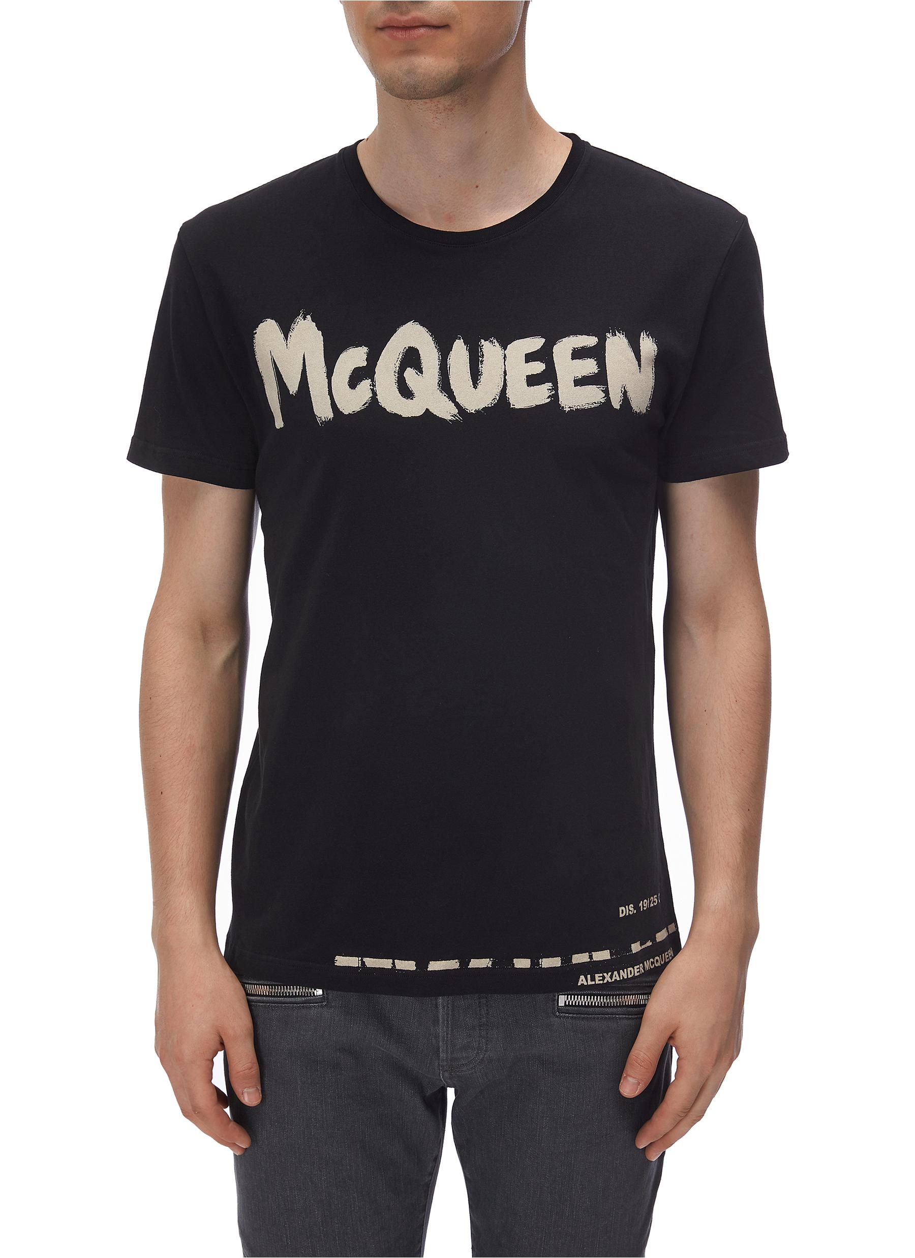 ALEXANDER MCQUEEN | Graffiti logo T-shirt | BLACK | Men