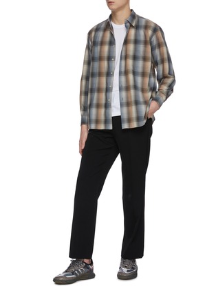 Figure View - Click To Enlarge - AURALEE - Checked ombre shirt
