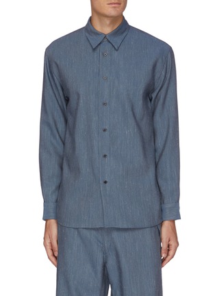 Main View - Click To Enlarge - AURALEE - Wool linen twill shirt