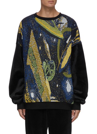 Main View - Click To Enlarge - ANGEL CHEN - 'Universe' mixed embroidery sweater
