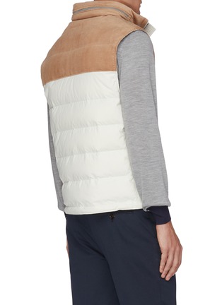 Detail View - Click To Enlarge - BRUNELLO CUCINELLI - Corduroy insert thermo pad nylon vest