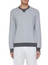 Main View - Click To Enlarge - BRUNELLO CUCINELLI - Contrast rib sweatshirt