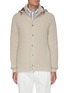 Main View - Click To Enlarge - BRUNELLO CUCINELLI - Detachable hood padded knit jacket