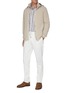 Figure View - Click To Enlarge - BRUNELLO CUCINELLI - Detachable hood padded knit jacket