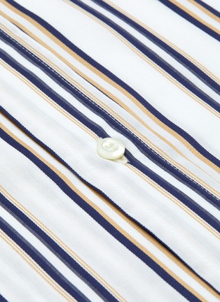  - BRUNELLO CUCINELLI - Striped French collar leisure fit shirt