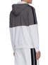 Back View - Click To Enlarge - BRUNELLO CUCINELLI - Colourblock zip front cotton blend hoodie