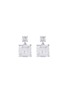 Main View - Click To Enlarge - CZ BY KENNETH JAY LANE - Round princess cut stud cubic zirconia drop earrings