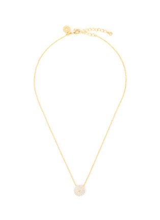 Main View - Click To Enlarge - CZ BY KENNETH JAY LANE - Cubic zirconia disc pendant necklace