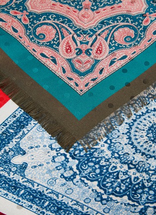 Detail View - Click To Enlarge - FRANCO FERRARI - 'Pallino' multi patterned silk scarf