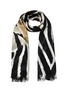 Main View - Click To Enlarge - FRANCO FERRARI - 'Tarth' zebra print wool blend scarf