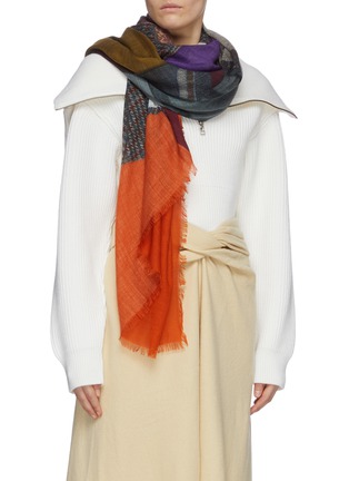 Figure View - Click To Enlarge - FRANCO FERRARI - 'Tarth' printed wool blend scarf