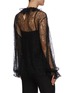 Back View - Click To Enlarge - VALENTINO GARAVANI - See-through Ruffled Collar Lace Blouse
