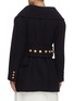 Back View - Click To Enlarge - VALENTINO GARAVANI - Double-breasted Open Neck Wool Coat