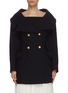 Main View - Click To Enlarge - VALENTINO GARAVANI - Double-breasted Open Neck Wool Coat