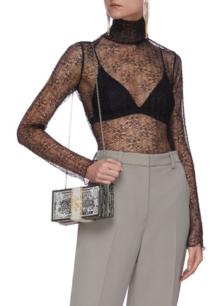 Front View - Click To Enlarge - JUDITH LEIBER - Billion Stack of Cash crystal pavé clutch