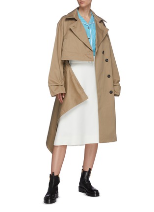 Figure View - Click To Enlarge - PORTSPURE - Detachable panel trench coat