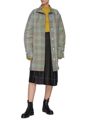 Figure View - Click To Enlarge - PORTSPURE - Mix check jacket