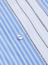  - PORTSPURE - Collaged stripe draped outseam shirt