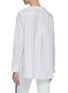 Back View - Click To Enlarge - PORTSPURE - Stripe asymmetric collar blouse