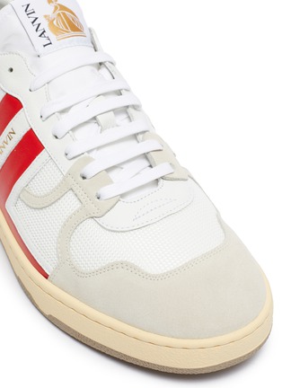 Detail View - Click To Enlarge - LANVIN - Colourblock leather panel low top sneakers