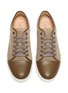Detail View - Click To Enlarge - LANVIN - Tonal captoe suede leather sneakers