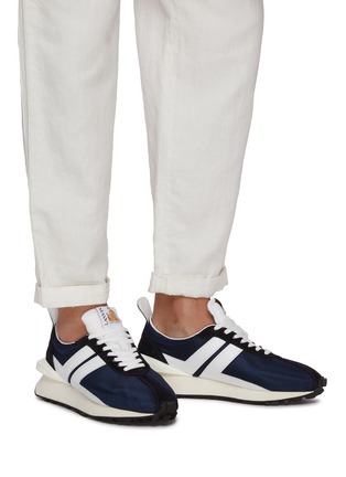 Figure View - Click To Enlarge - LANVIN - Suede panel running sneakers