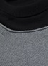 Detail View - Click To Enlarge - ALEXANDER MCQUEEN - Asymmetric colourblock draped insert knit dress
