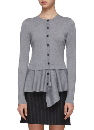 Main View - Click To Enlarge - ALEXANDER MCQUEEN - Asymmetric layered hem knit top