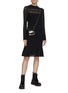 Figure View - Click To Enlarge - ALEXANDER MCQUEEN - Lace panel knit mini dress