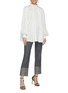 Figure View - Click To Enlarge - ALEXANDER MCQUEEN - Gathered front satin top