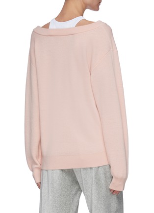 Back View - Click To Enlarge - T BY ALEXANDER WANG - Bi-layer wool knit sweater