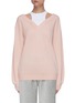 Main View - Click To Enlarge - T BY ALEXANDER WANG - Bi-layer wool knit sweater