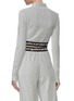 Back View - Click To Enlarge - T BY ALEXANDER WANG - Logo waistband mock neck corduroy crop top