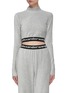 Main View - Click To Enlarge - T BY ALEXANDER WANG - Logo waistband mock neck corduroy crop top